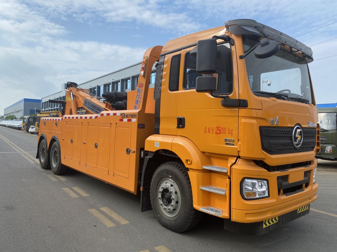 国六德龙后双桥一拖一清障车